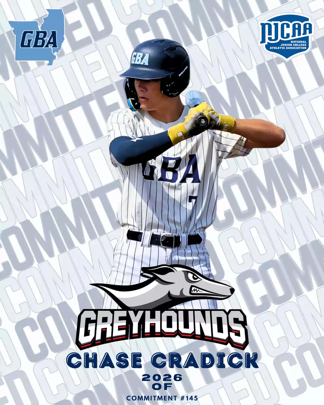 Chase Cradick — Moberly Area CC commitment graphic