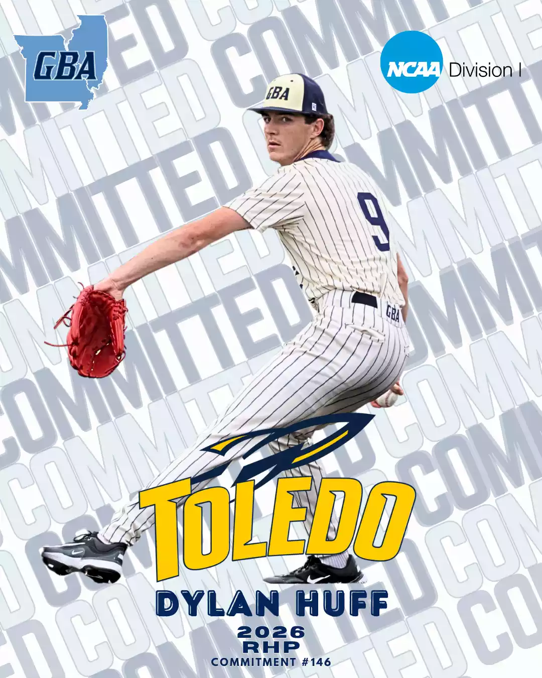 Dylan Huff — Toledo University commitment graphic